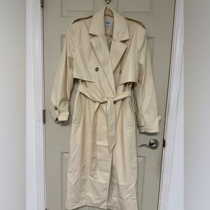 Zara faux leather trench coat